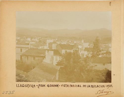 Llagostera. Prov. Gerona. Vista parcial de la población