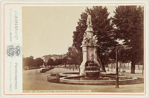 Madrid. El salon del Prado con la fuente de las cuatro Estaciones