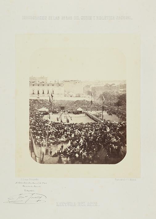 Inauguración de las obras del Museo y Biblioteca Nacional