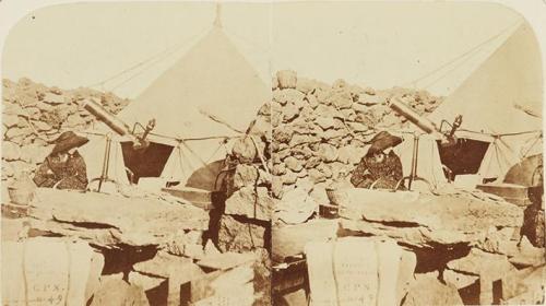 Tent scene on mout Gajara, 8903 feet high