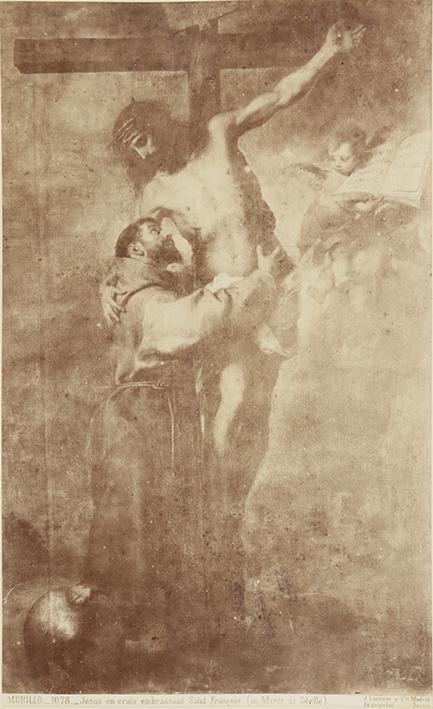 Murillo. Jésus en croix embrassant Saint François (au Musée de Séville)