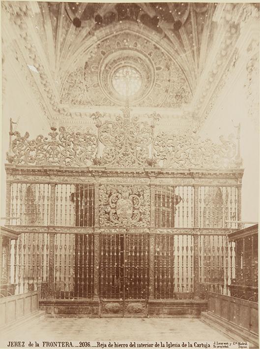 Jerez de la Frontera. Reja de hierro del interior de la Iglesia de la Cartuja