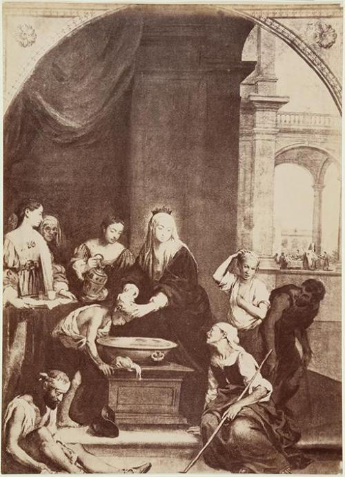 Sin título (Murillo: Santa Isabel de Portugal despiojando a los niños)