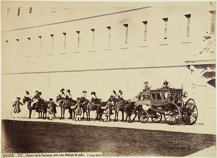 Madrid. Voiture de la Couronne, avec son attelage de gala