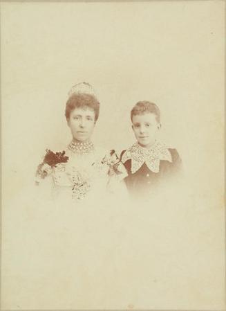 (Retrato de María Cristina de Austria con Alfonso XIII niño)