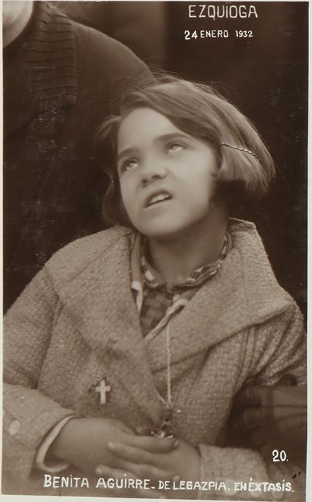 Ezquioga. 24 de enero de 1932. Benita Aguirre de Legazpia en éxtasis